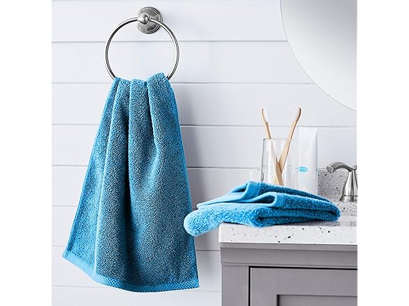 Amazon Basics Hand Towels - Cotton, 8Pk
