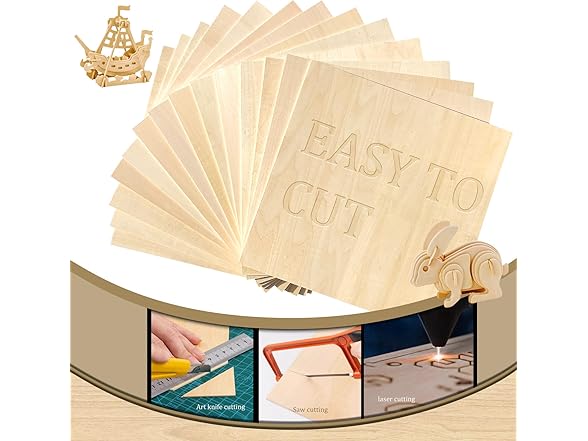 QSJQllo 36 Pack Basswood Sheets