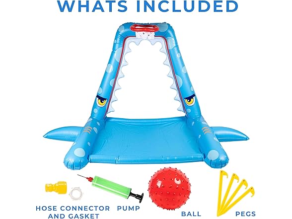Zone Tech PA0008 Inflatable Shark Sprinkler for Kids