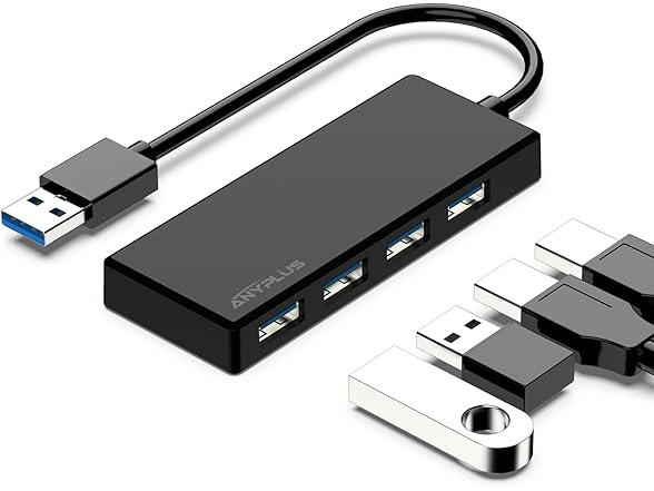 ANYPLUS 4 Port USB Hub Splitter
