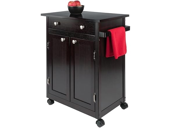 WINSOME Savannah Kitchen Cart Espresso
