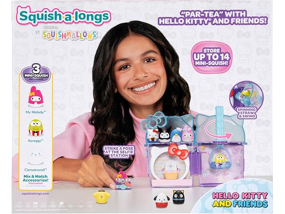 Squish-a-longs Hello Kitty and Friends Boba