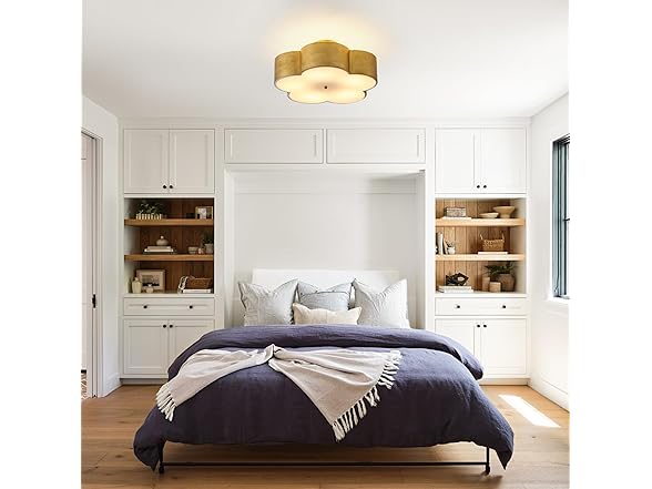 Parrot Uncle BBC3004 Small Gold Modern Farmhouse Chandeli