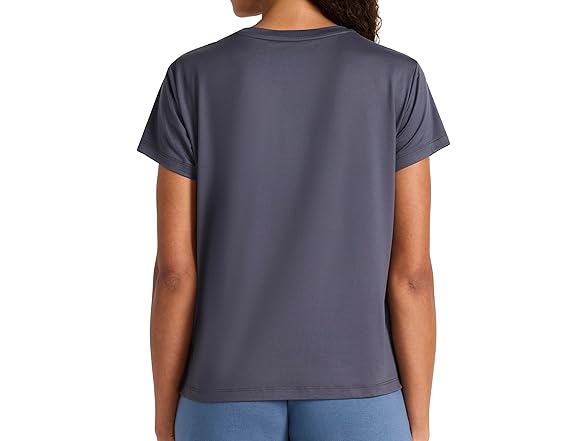 Reebok Womens Lockup Striped Cropped Tee