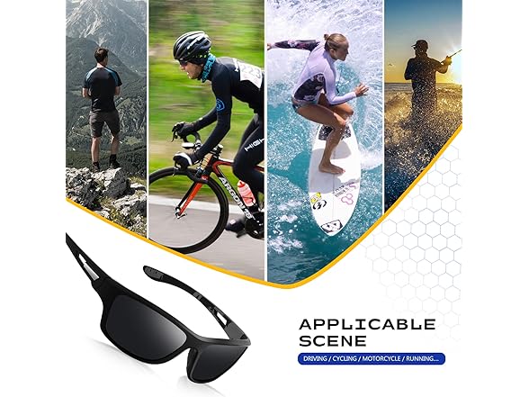 suoso Sports Polarized Sunglasses for Men