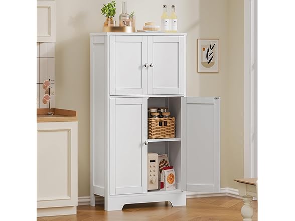 TEENFON Bathroom Floor Storage Cabinet