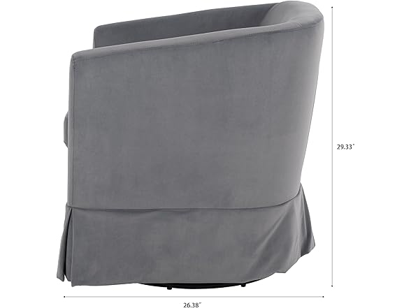 Tzou Modern Swivel Chair, Grey