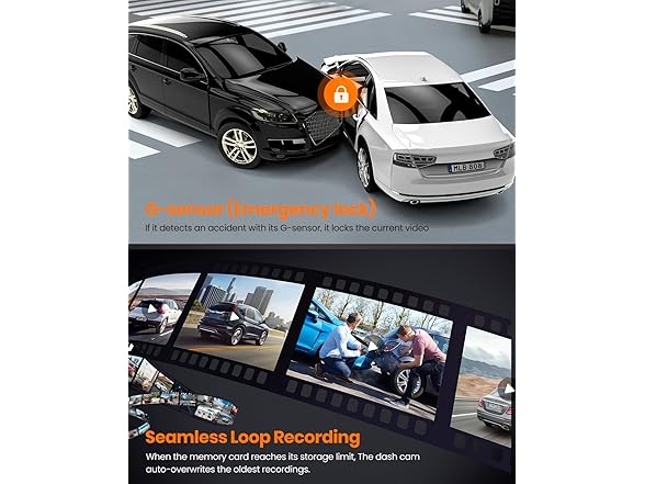 YEECORE 4K Dash Cam Front and Rear