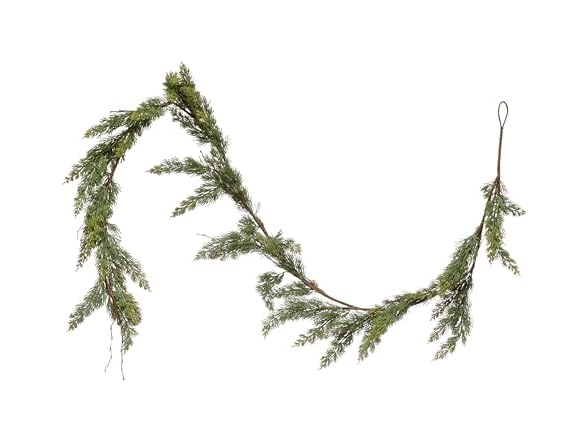 Creative Co-Op 84" L Faux Cedar Garland, Green