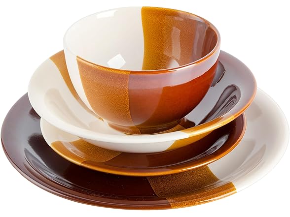 Gibson Elite Autumn Canopy Stoneware Set