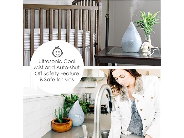 Crane Grey Cool Mist Humidifier 0.5gal