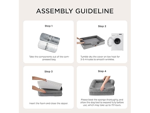 Bedsure XL Orthopedic Dog Bed for Extra Large Dogs