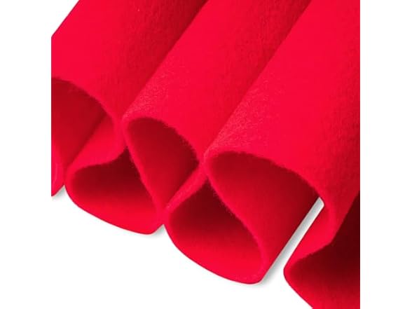 FabricLA Acrylic Felt Fabric, Half Yard (Red 402)