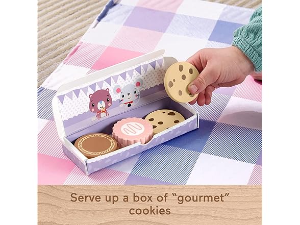 Fisher-Price Wood Pretend Play Toy Picnic Tea Set - Gallery 3