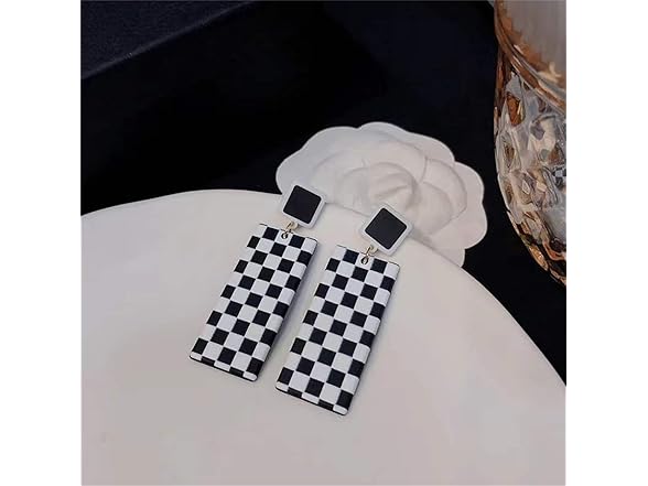 Gold Plated Checker Small Hoop Earrings