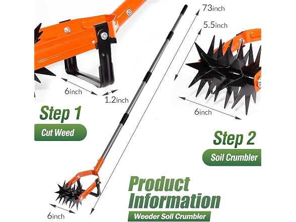 Walensee GAR-62 Rotary Cultivator Tiller