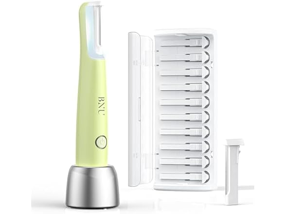 BNU Sonic Dermaplaning Tool LED 10 Blades Green