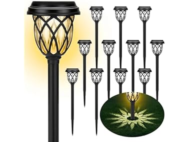 $22.99, Was $47.99, 52% Off! ruhotili Solar Lights Outdoor, 12 Pack dealfomo