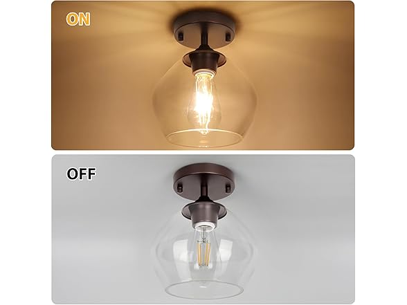 BesLowe Modern Semi Flush Mount Ceiling Light