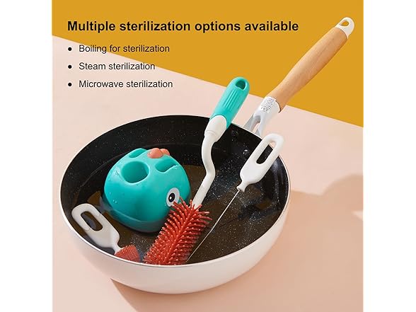 Rabbit Baba Silicone 4-in-1 Baby Bottle Brush Set