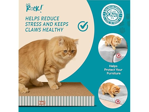 Cats Rock Scratching Board Dots Design (Pack of 2)