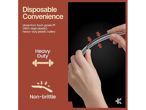 Bakken Disposable Cutlery Set 180 Pieces