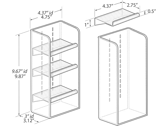 Azar Displays Three Tier Organizer