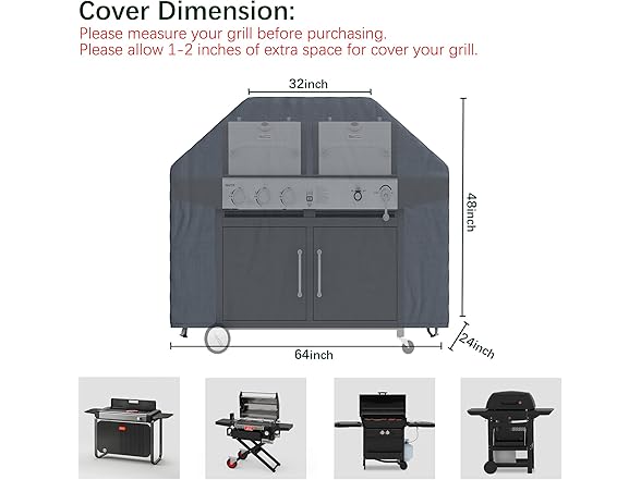 Naga Bahna BBQ Grill Cover 64"