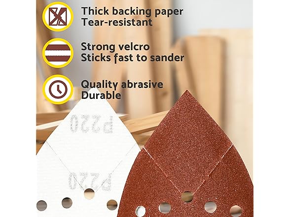 Mouse Sander Pads 220 Grit 50 Pack