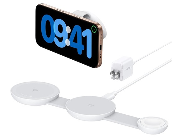 Anker MagSafe 3-in-1 Qi2 15W Wireless Compact Foldable Charger