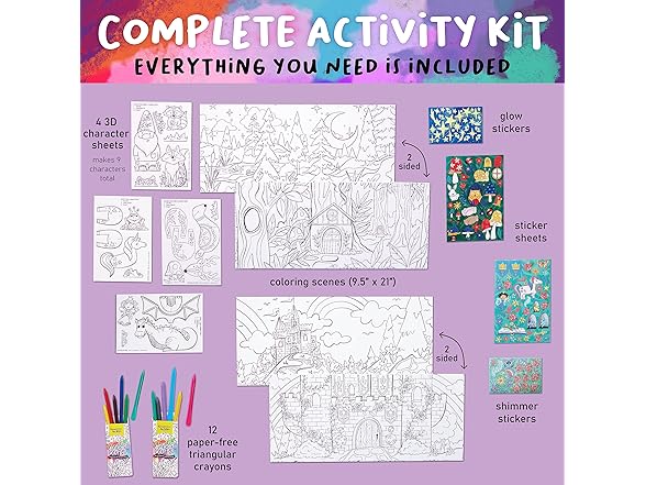 Creativity for Kids Wonder Worlds 3D Coloring Kit