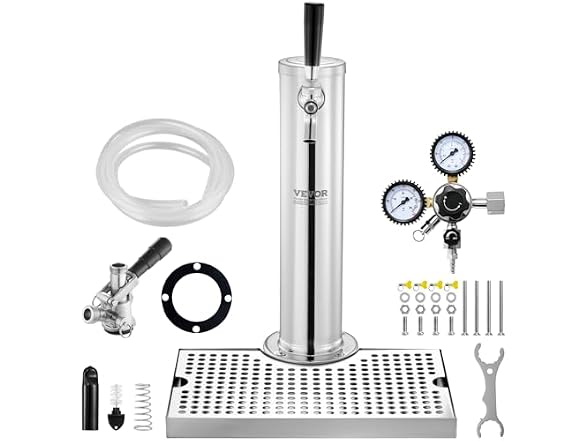VEVOR Kegerator Tower Kit w/ Drip Tray