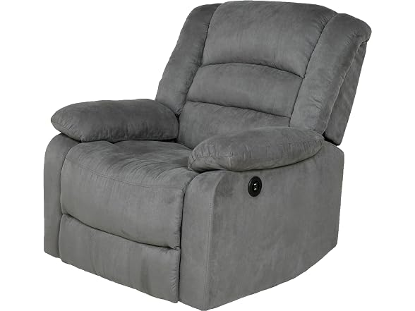 Relaxzen Massaging Rocker Recliner, Gray