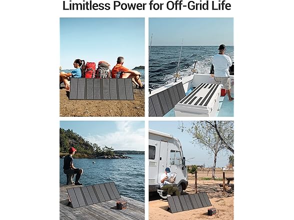 PROGENY 120W Portable Solar Panel with USB-C. Kickstand, Foldable Solar Panel Charger Waterproof for Jackery Explorer/Flashfish/Ecoflow/Goal Zero/Anker/Bluetti Power Stations (Open Box)