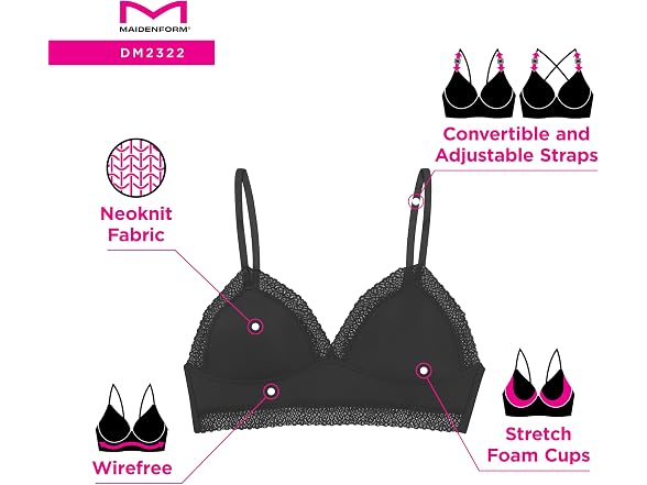 Maidenform Women Lacy Triangle Bralette