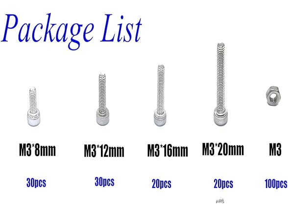 FAGEGFA Hexagon Socket Set 200pc M3