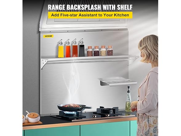 VEVOR Range Backsplash with Shelf 36 x