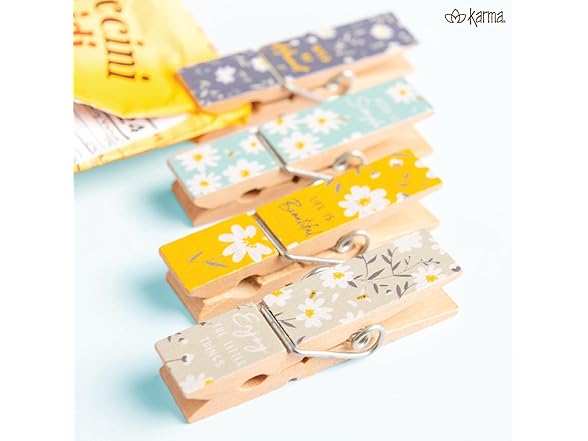 Karma Tile Floral Chip Clips