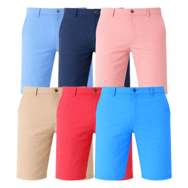 3Pk Asst Mens Slim Fit Chino Shorts - Gallery 13