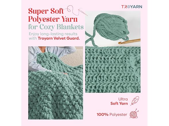 Chunky Chenille Yarn by Troyarn,Super