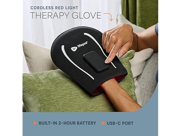 LifePro AllevaGlove Red Light Hand Therapy
