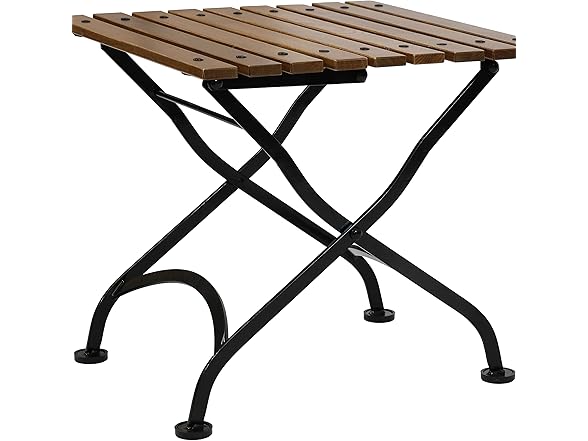 Sunnydaze European Chestnut Wooden Folding Outdoor Adirondack End Table
