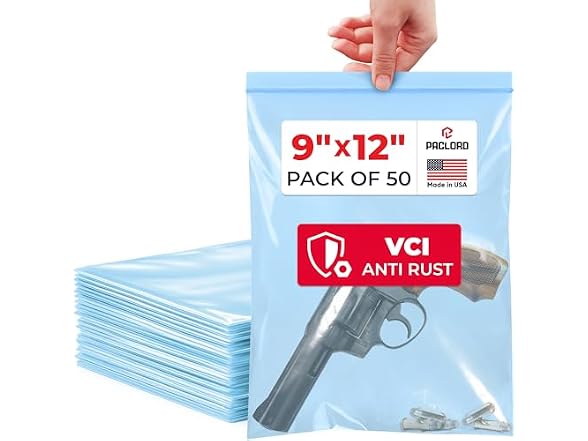 VCI Reclosable Poly Bags 9" x 12", Pack of 50