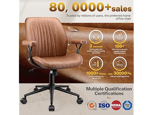 HeroSet Leather Office Chair