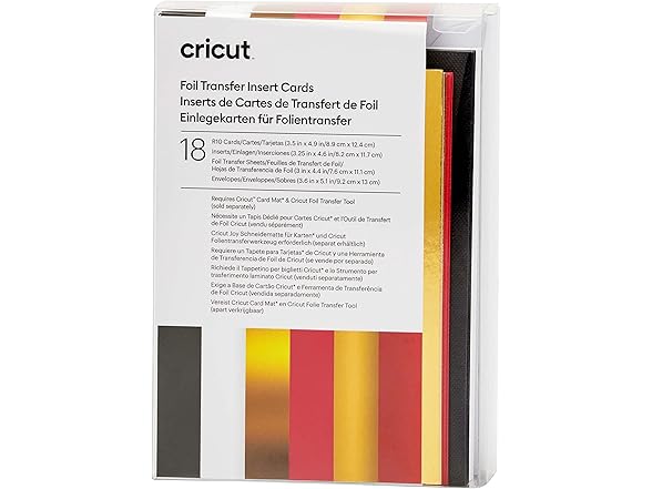 Cricut Foil Transfer Cards, R10 Royal Flush Sampler