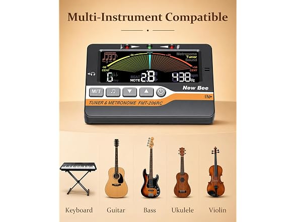 New Bee 3-in-1 Digital Metronome Tuner