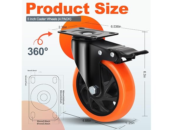 5 Inch Caster Wheel
