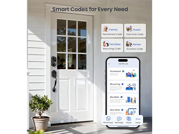 Veise VE017-H 8-in-1 Smart Door Lock