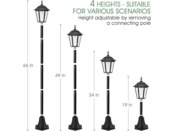 Metal Solar Lamp Post Light 2 Pack