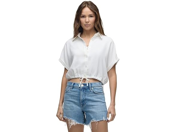 HUDSON Women's Drawstring Button Down